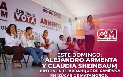 ESTE DOMINGO: ALEJANDRO ARMENTA Y CLAUDIA SHEINBAUM JUNTOS EN EL ARRANQUE DE CAMPAÑA EN IZUCAR DE MATAMOROS.